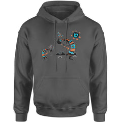 Native American Kokopelli Southwest Adult Hoodie Sweatshirt american, hopi, indian, native, navajo by Expression Tees