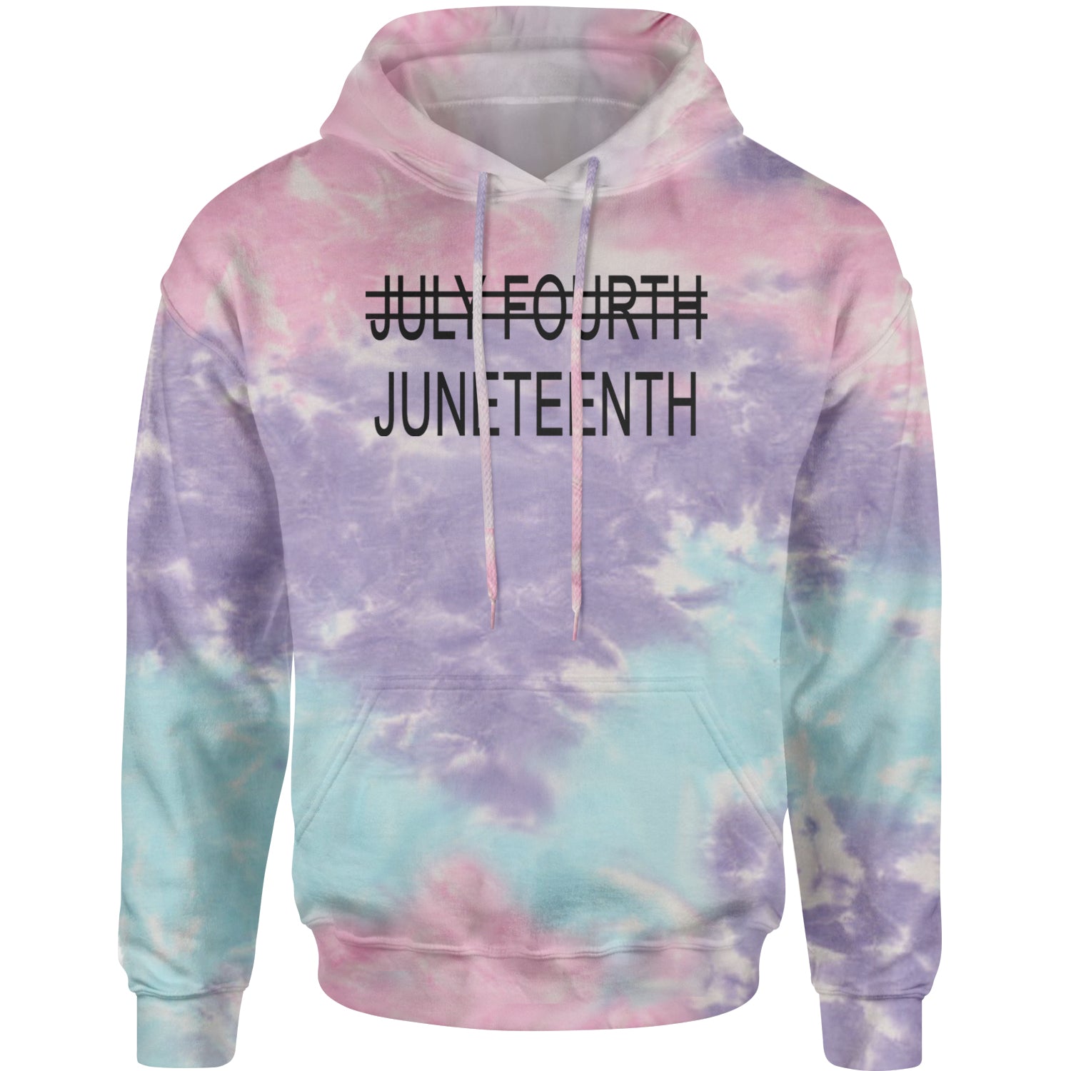 Juneteenth (July Fourth Crossed Out) Jubilee Adult Hoodie Sweatshirt