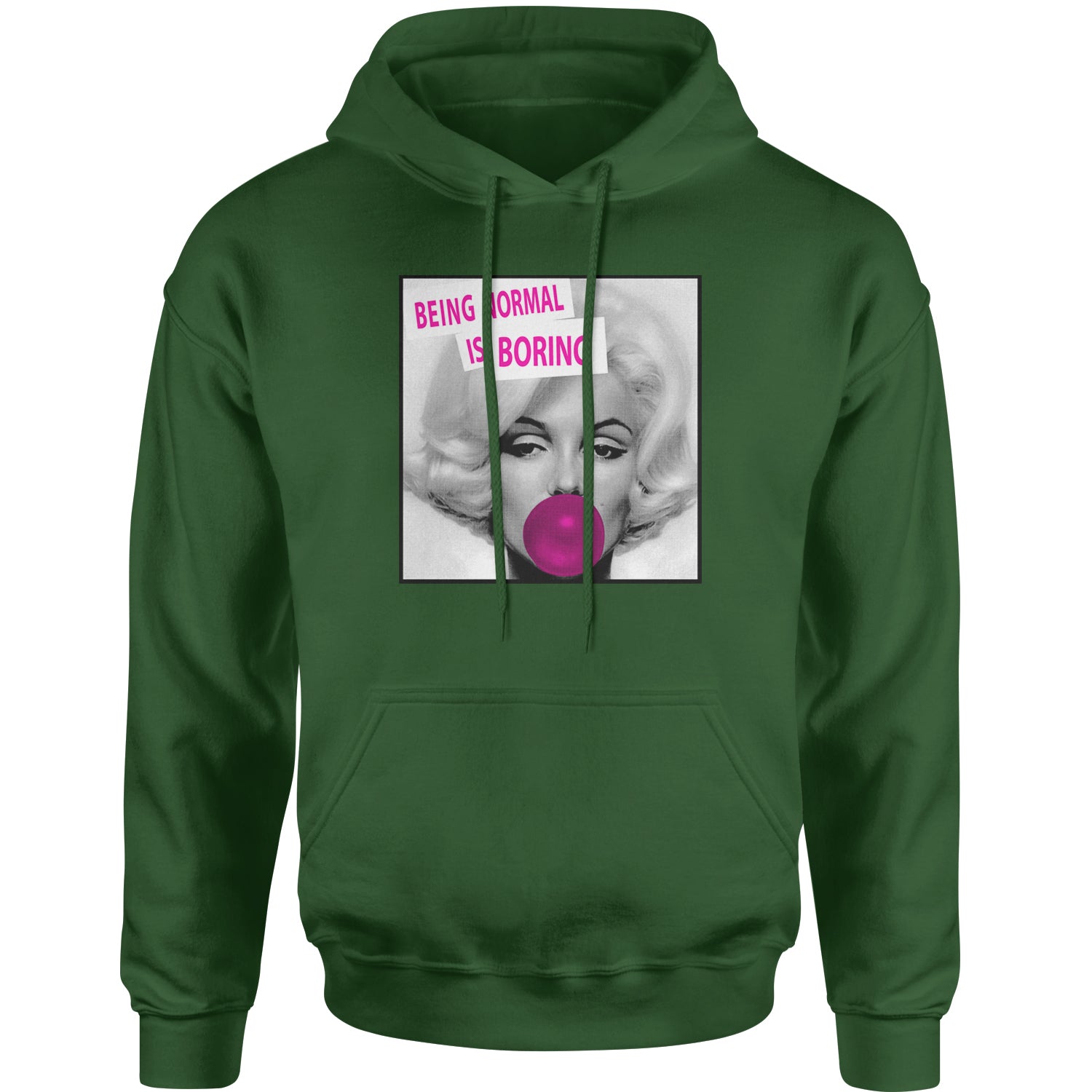 Marilyn Monroe Being Normal Is Boring Adult Hoodie Sweatshirt art, iconic, marilyn, monroe, pop by Expression Tees