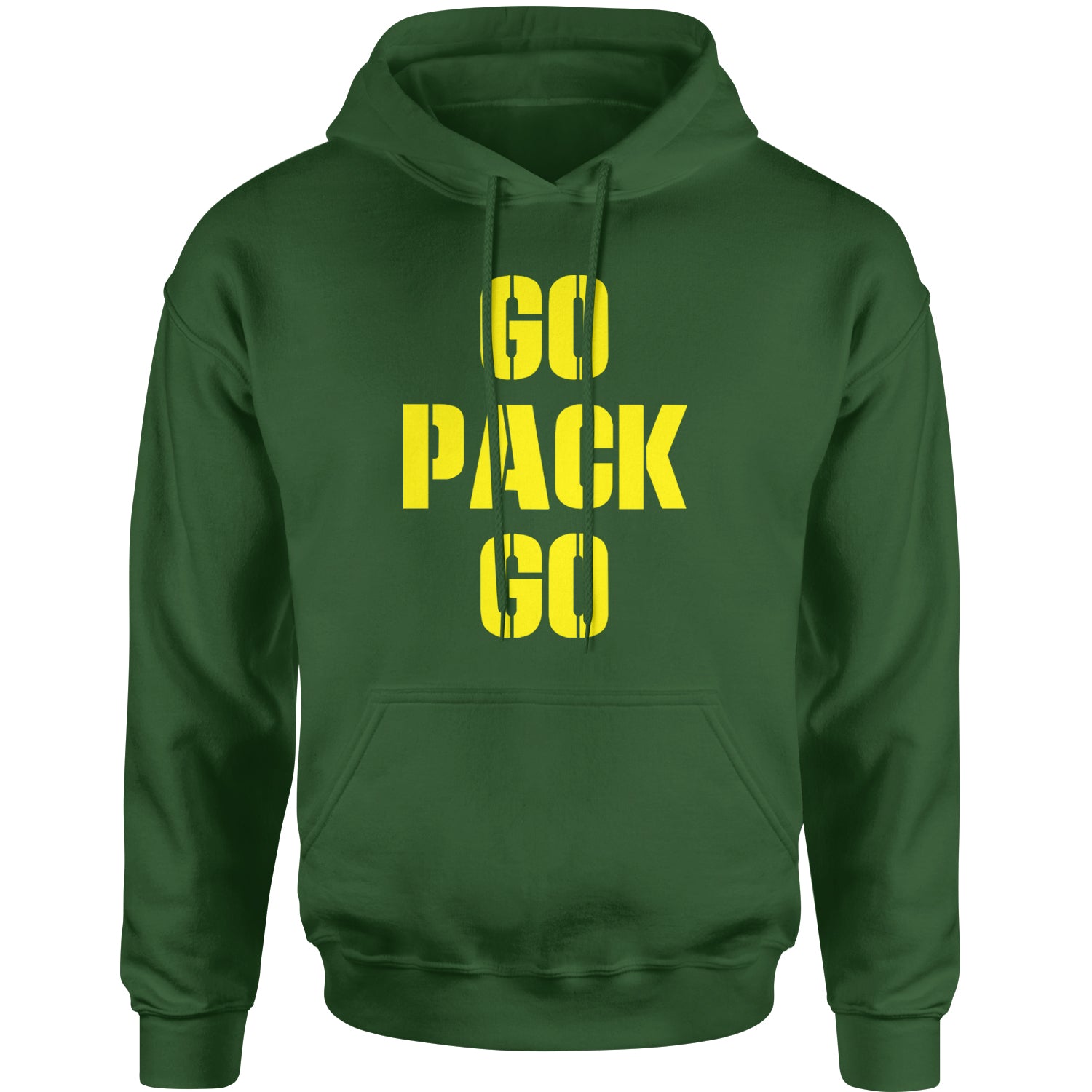 Go Pack Go Green Bay Adult Hoodie Sweatshirt football, greenbay, packer by Expression Tees