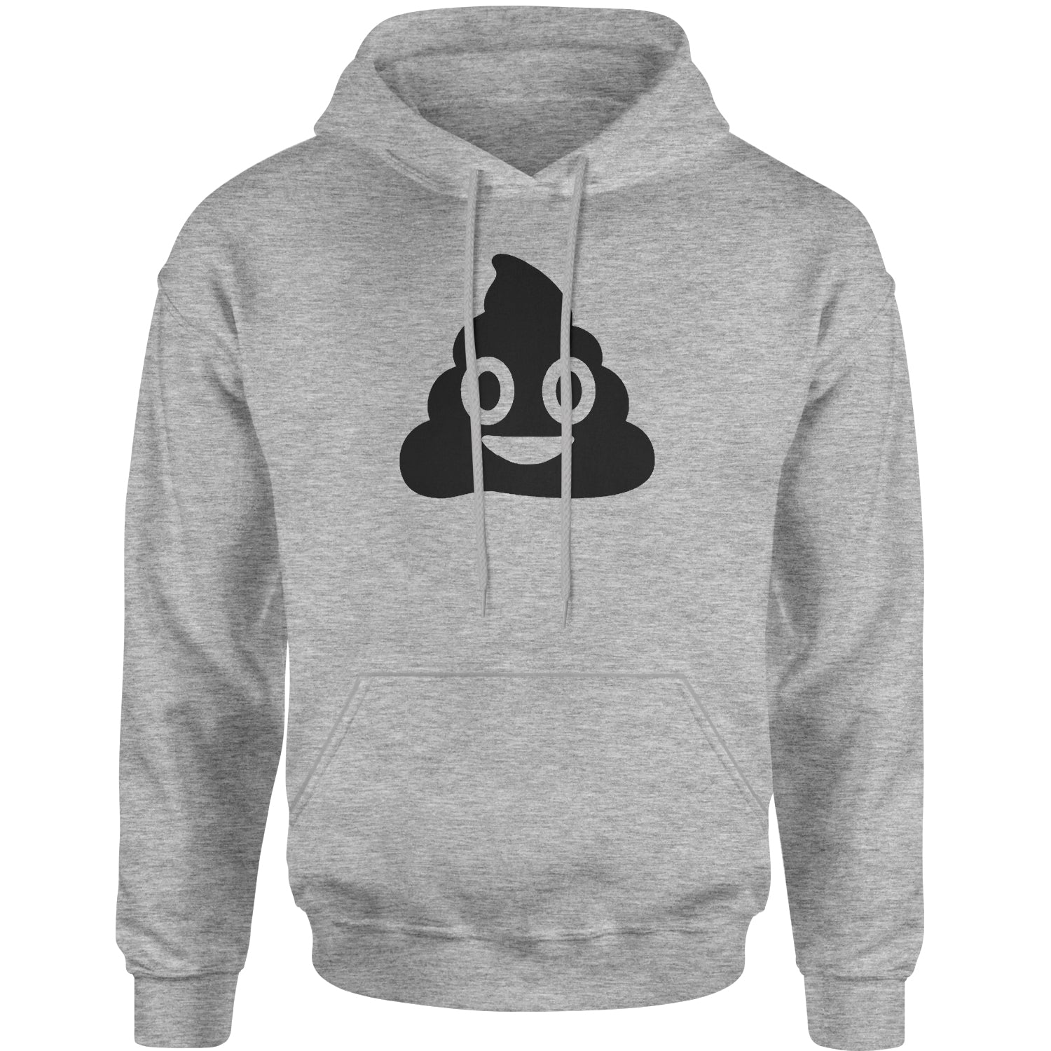 Emoticon Poop Face Smile Face Adult Hoodie Sweatshirt cosplay, costume, dress, emoji, emote, face, halloween, smiley, up, yellow by Expression Tees