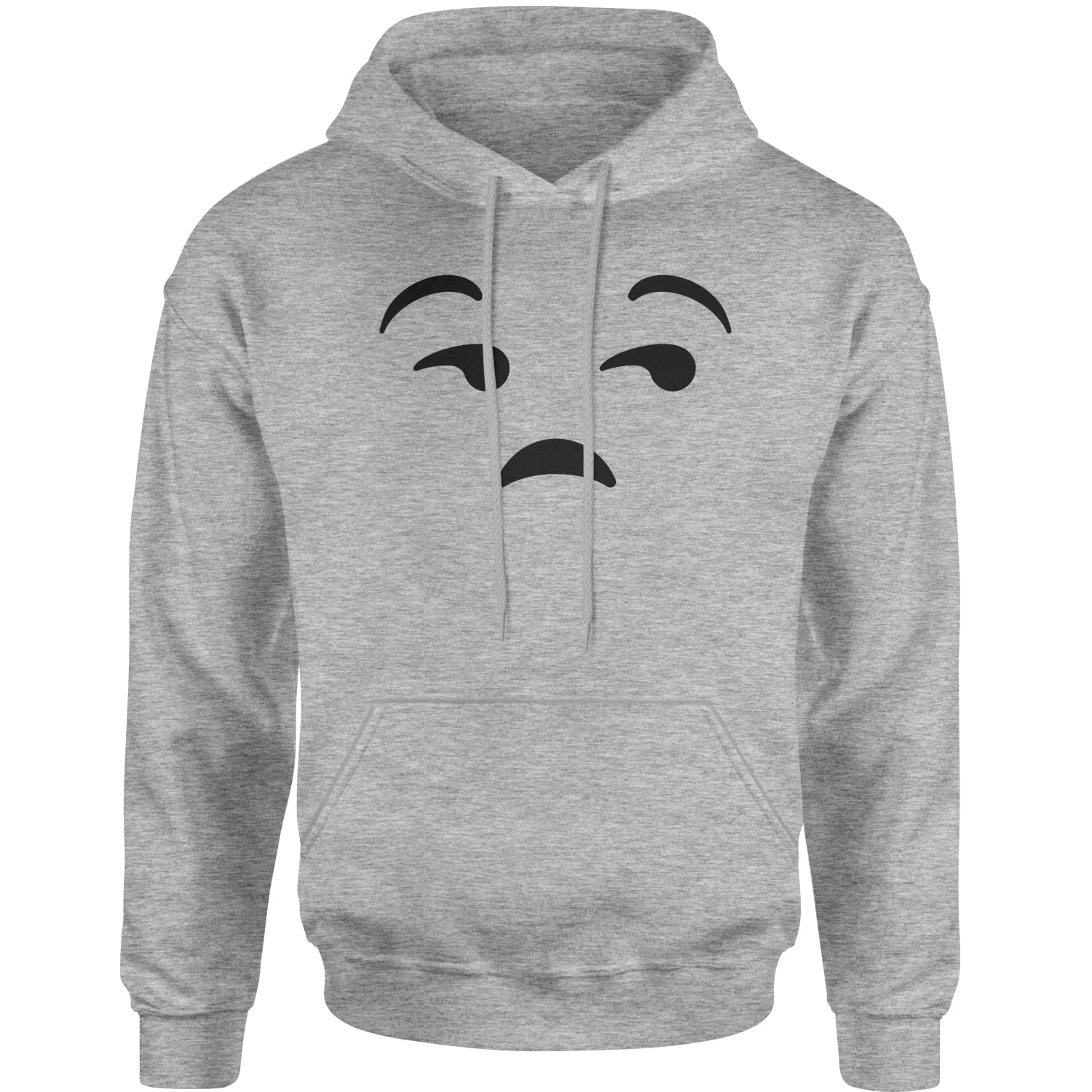 Emoticon Whatever Smile Face Adult Hoodie Sweatshirt cosplay, costume, dress, emoji, emote, face, halloween, smiley, up, yellow by Expression Tees