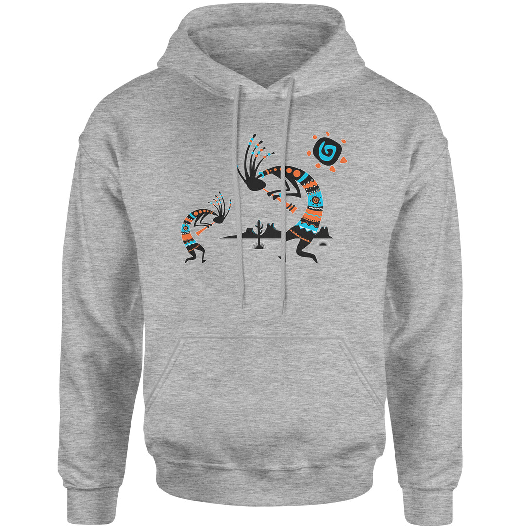 Native American Kokopelli Southwest Adult Hoodie Sweatshirt american, hopi, indian, native, navajo by Expression Tees