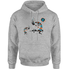 Native American Kokopelli Southwest Adult Hoodie Sweatshirt american, hopi, indian, native, navajo by Expression Tees