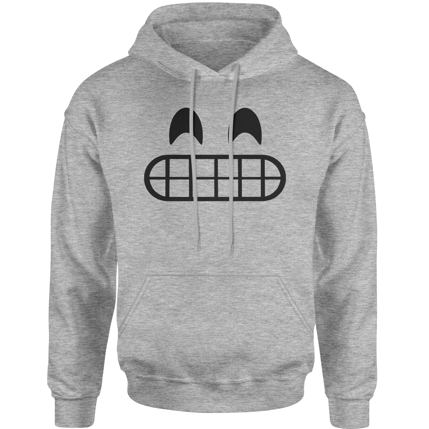 Emoticon Grinning Smile Face Adult Hoodie Sweatshirt cosplay, costume, dress, emoji, emote, face, halloween, smiley, up, yellow by Expression Tees