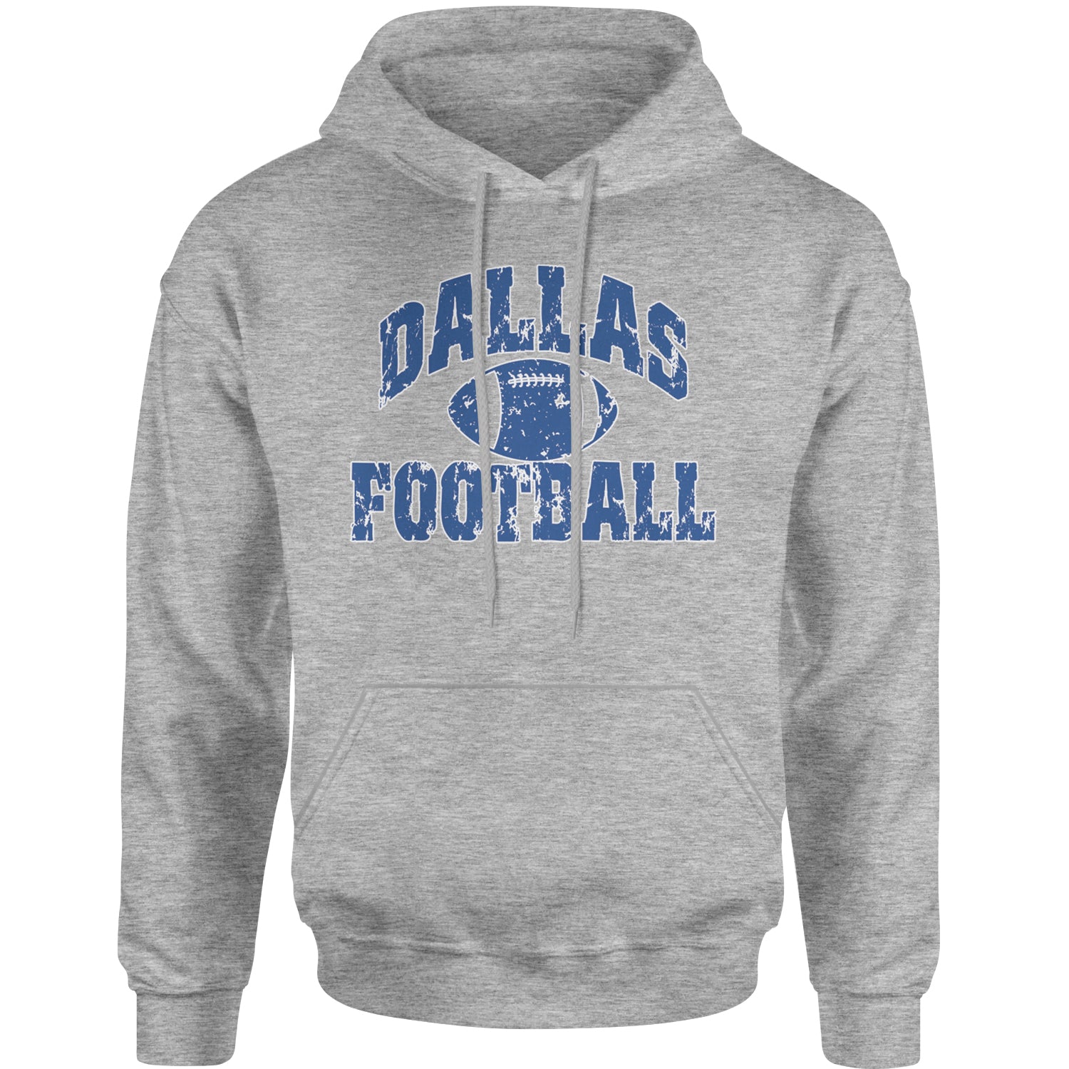 Dallas Distressed Football Adult Hoodie Sweatshirt