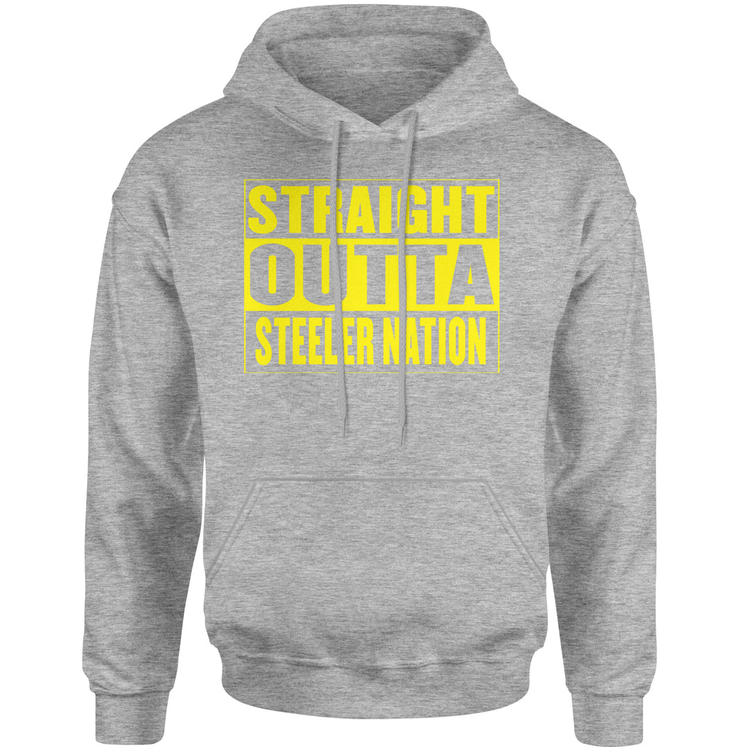 Straight Outta Steeler Nation Football  Adult Hoodie Sweatshirt