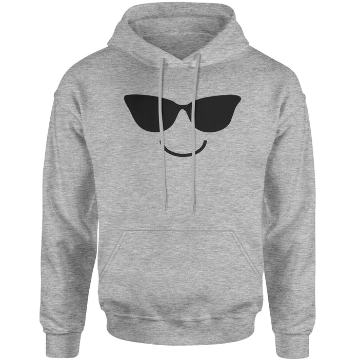 Emoticon Sunglasses Smile Face Adult Hoodie Sweatshirt