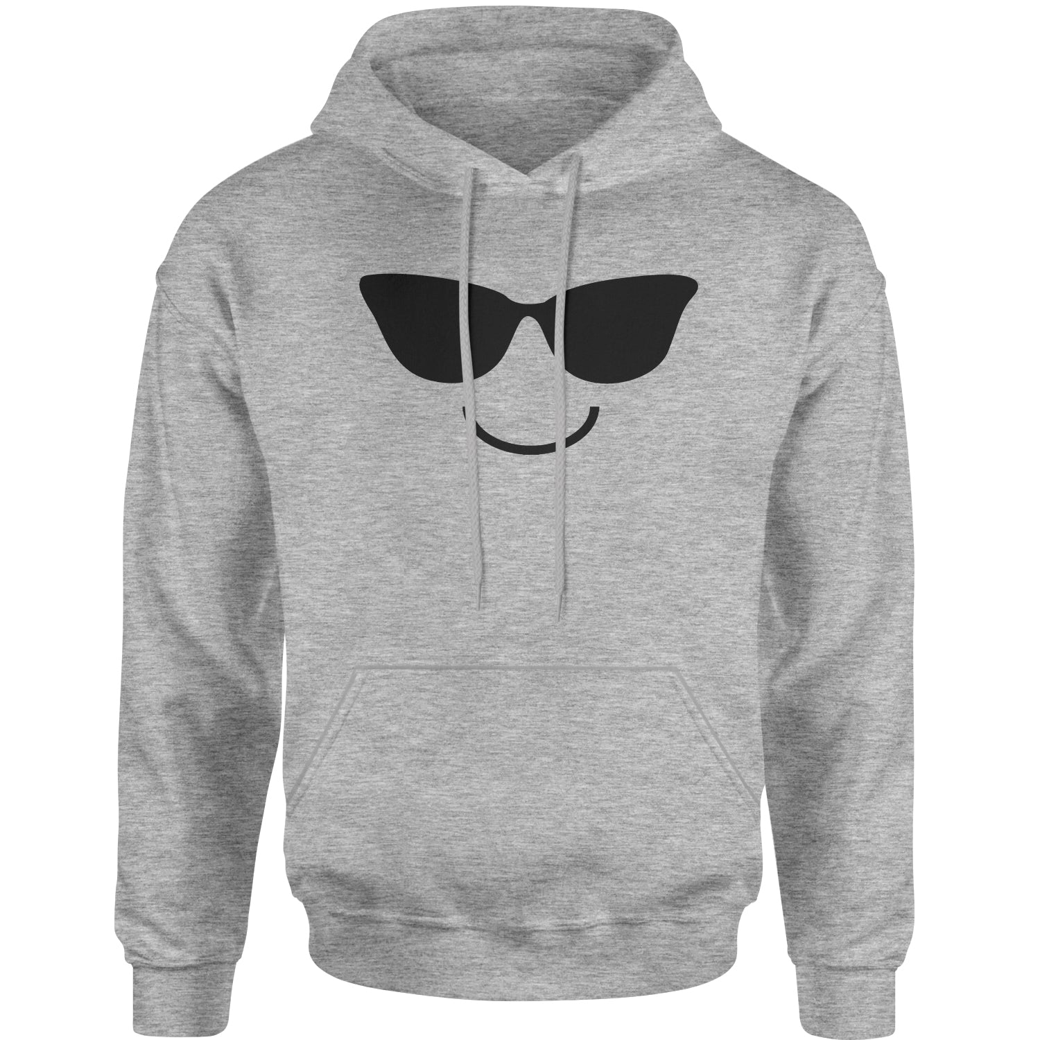 Emoticon Sunglasses Smile Face Adult Hoodie Sweatshirt cosplay, costume, dress, emoji, emote, face, halloween, smiley, up, yellow by Expression Tees