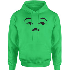 Emoticon Whatever Smile Face Adult Hoodie Sweatshirt cosplay, costume, dress, emoji, emote, face, halloween, smiley, up, yellow by Expression Tees