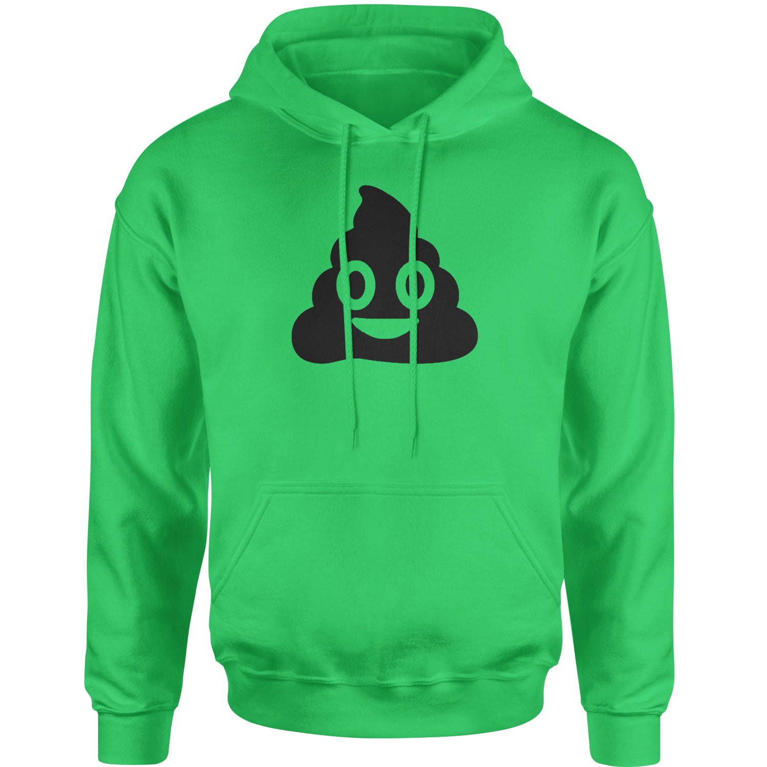 Emoticon Poop Face Smile Face Adult Hoodie Sweatshirt cosplay, costume, dress, emoji, emote, face, halloween, smiley, up, yellow by Expression Tees