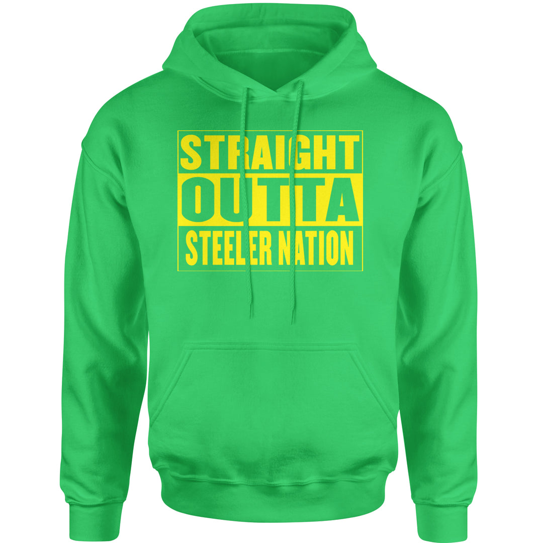 Straight Outta Steeler Nation Football  Adult Hoodie Sweatshirt