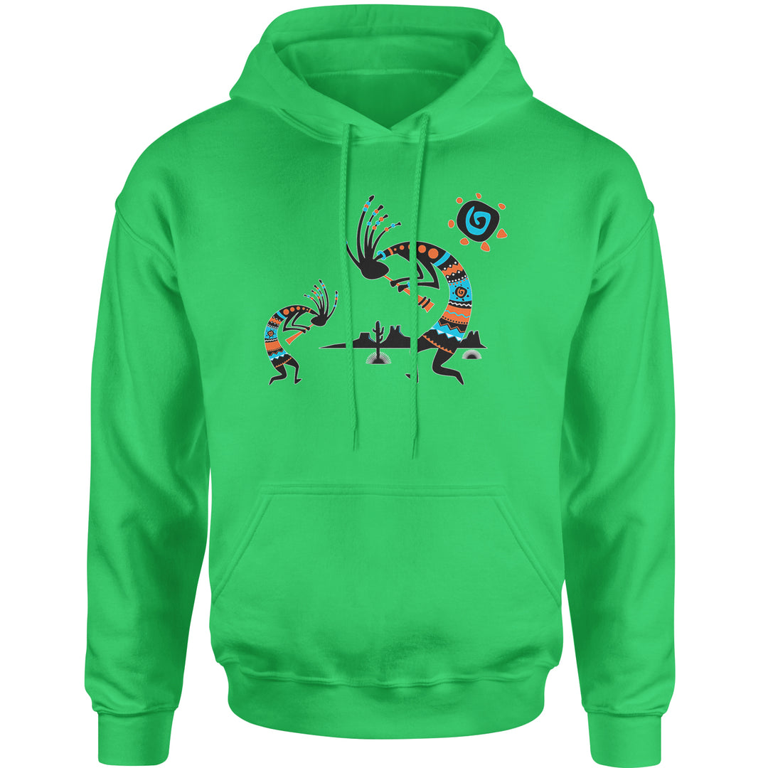 Native American Kokopelli Southwest Adult Hoodie Sweatshirt american, hopi, indian, native, navajo by Expression Tees