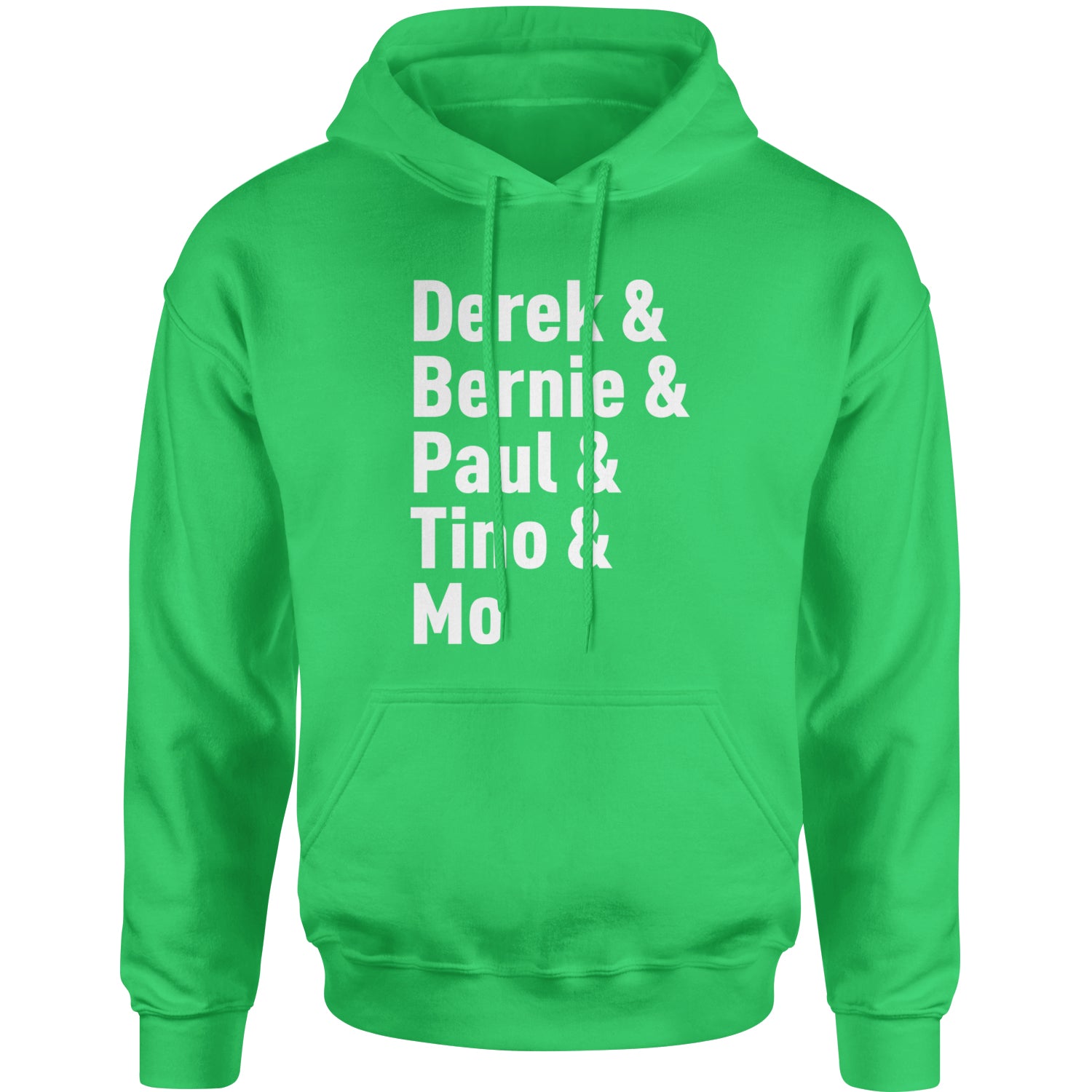 Derek and Bernie and Paul and Tino and Mo Adult Hoodie Sweatshirt baseball, comes, here, judge, the by Expression Tees