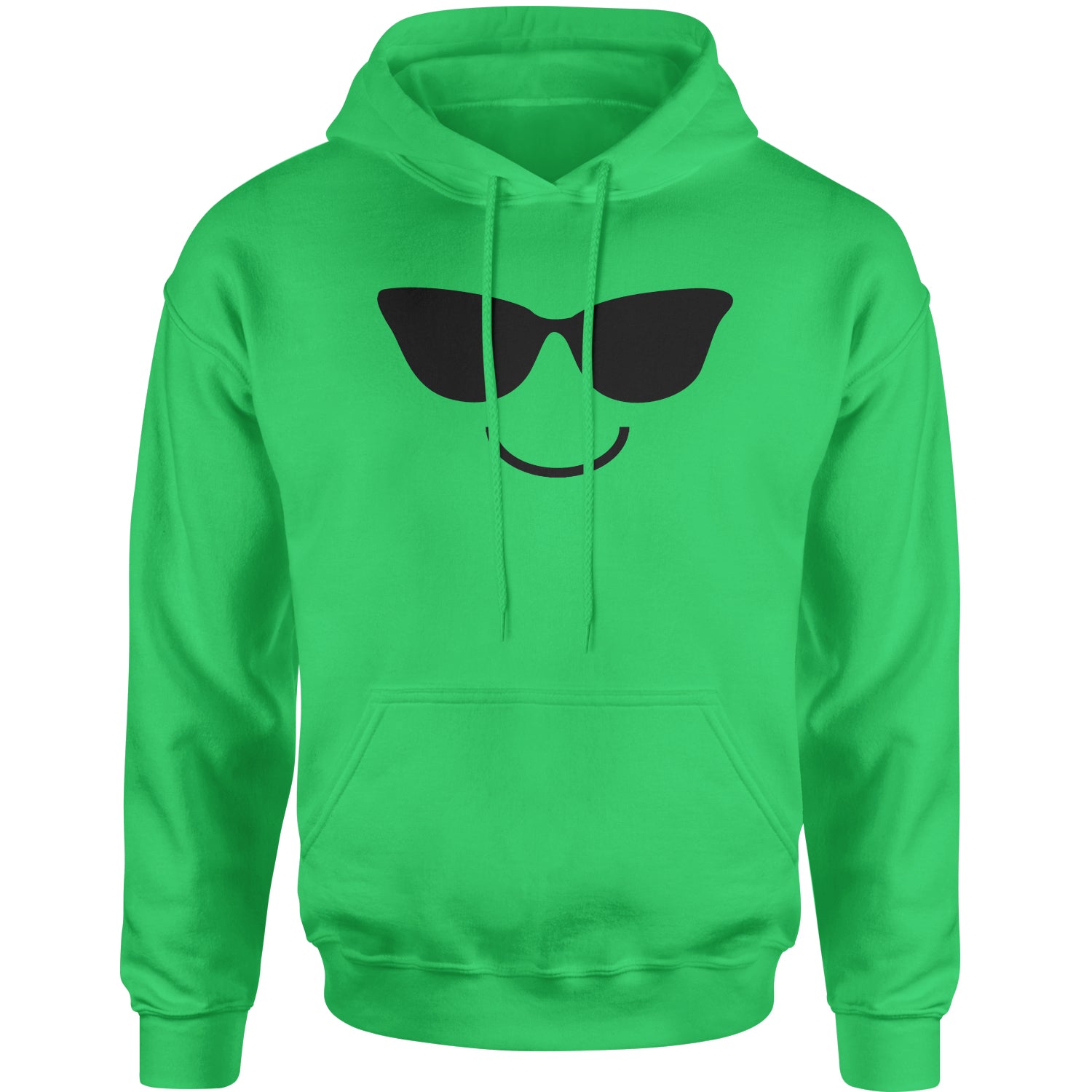 Emoticon Sunglasses Smile Face Adult Hoodie Sweatshirt cosplay, costume, dress, emoji, emote, face, halloween, smiley, up, yellow by Expression Tees