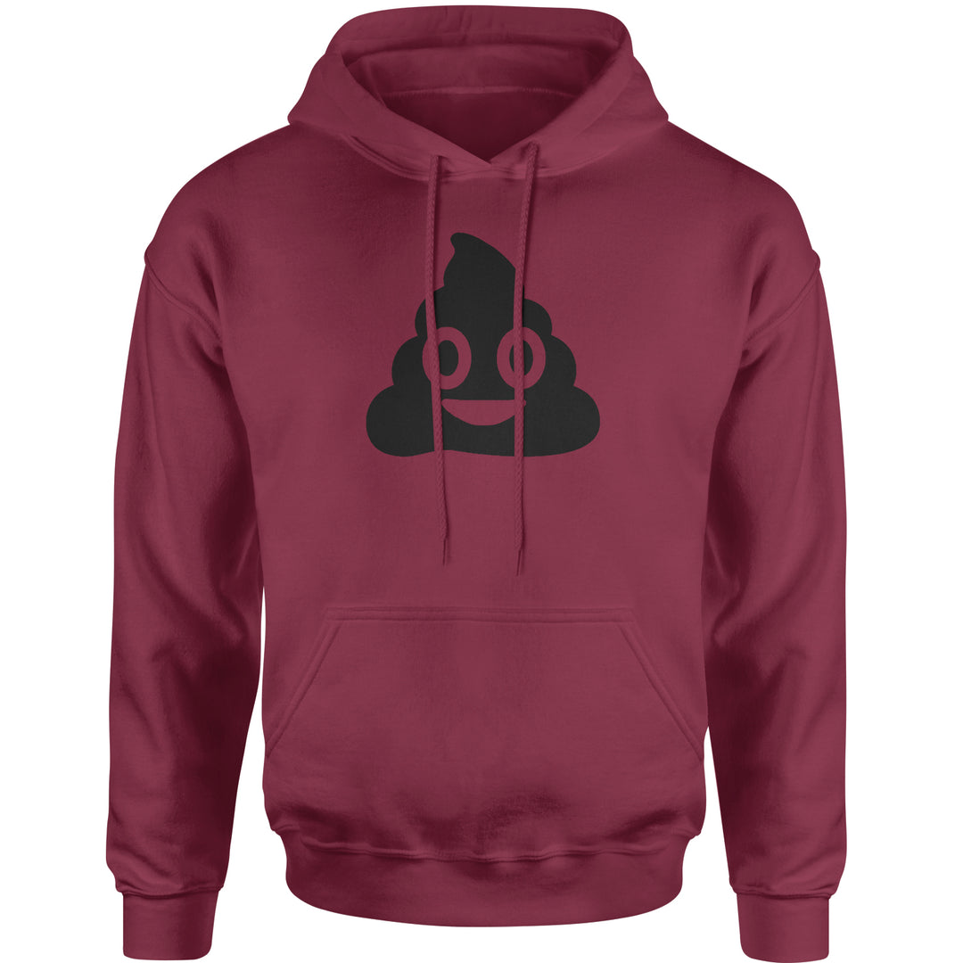 Emoticon Poop Face Smile Face Adult Hoodie Sweatshirt cosplay, costume, dress, emoji, emote, face, halloween, smiley, up, yellow by Expression Tees