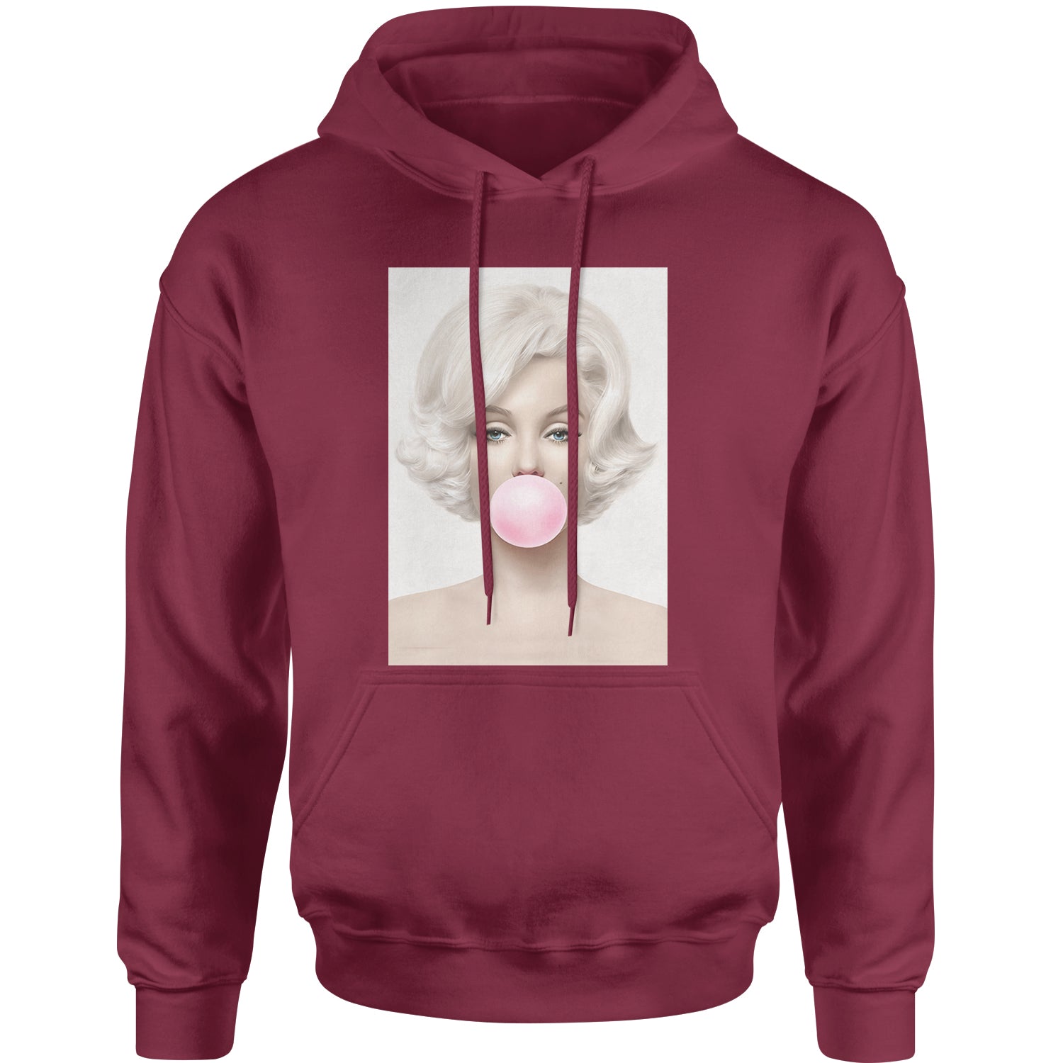 Marilyn Monroe Pink Bubble Gum Adult Hoodie Sweatshirt marilyn, monroe by Expression Tees