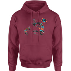 Native American Kokopelli Southwest Adult Hoodie Sweatshirt american, hopi, indian, native, navajo by Expression Tees