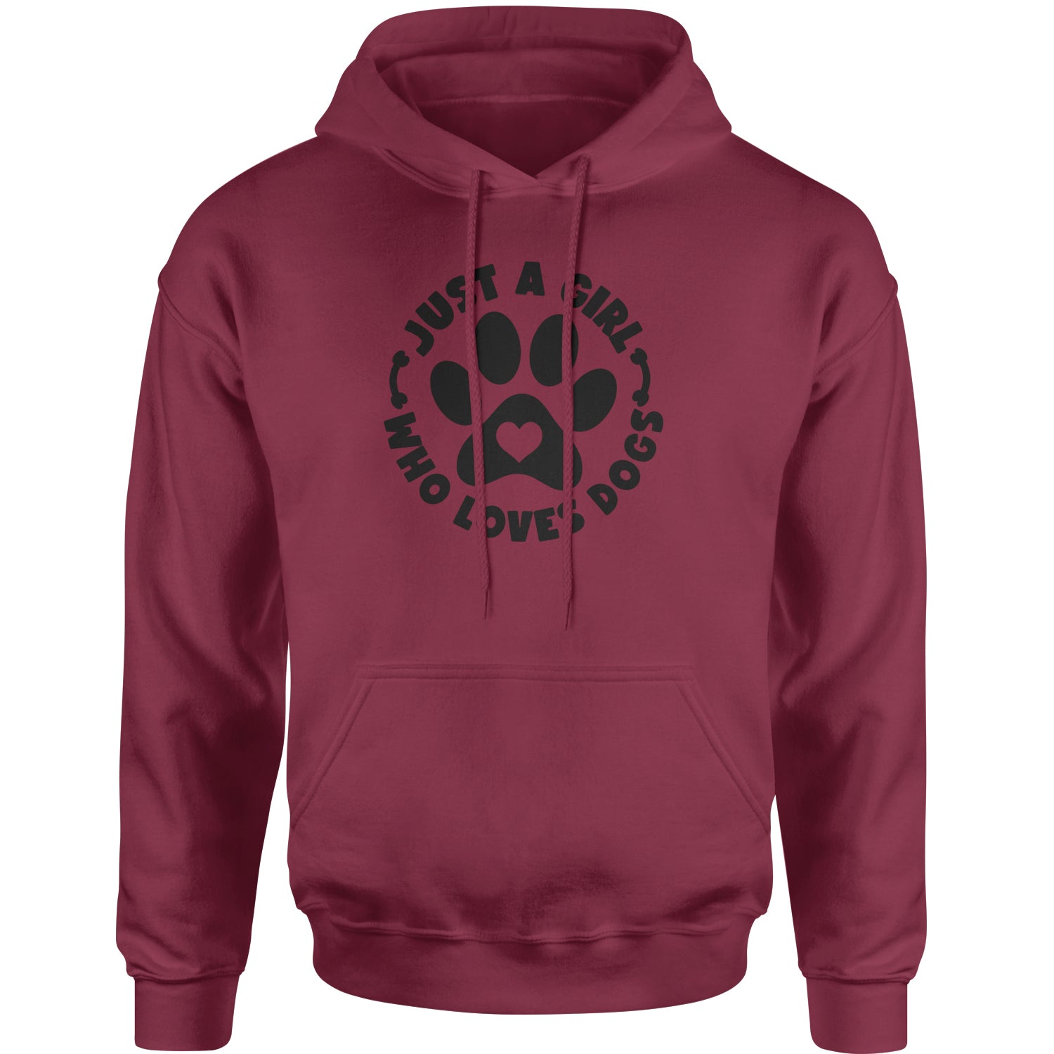 Dogs Just A Girl Who Loves DOGS Adult Hoodie Sweatshirt dog, puppy, rescue by Expression Tees