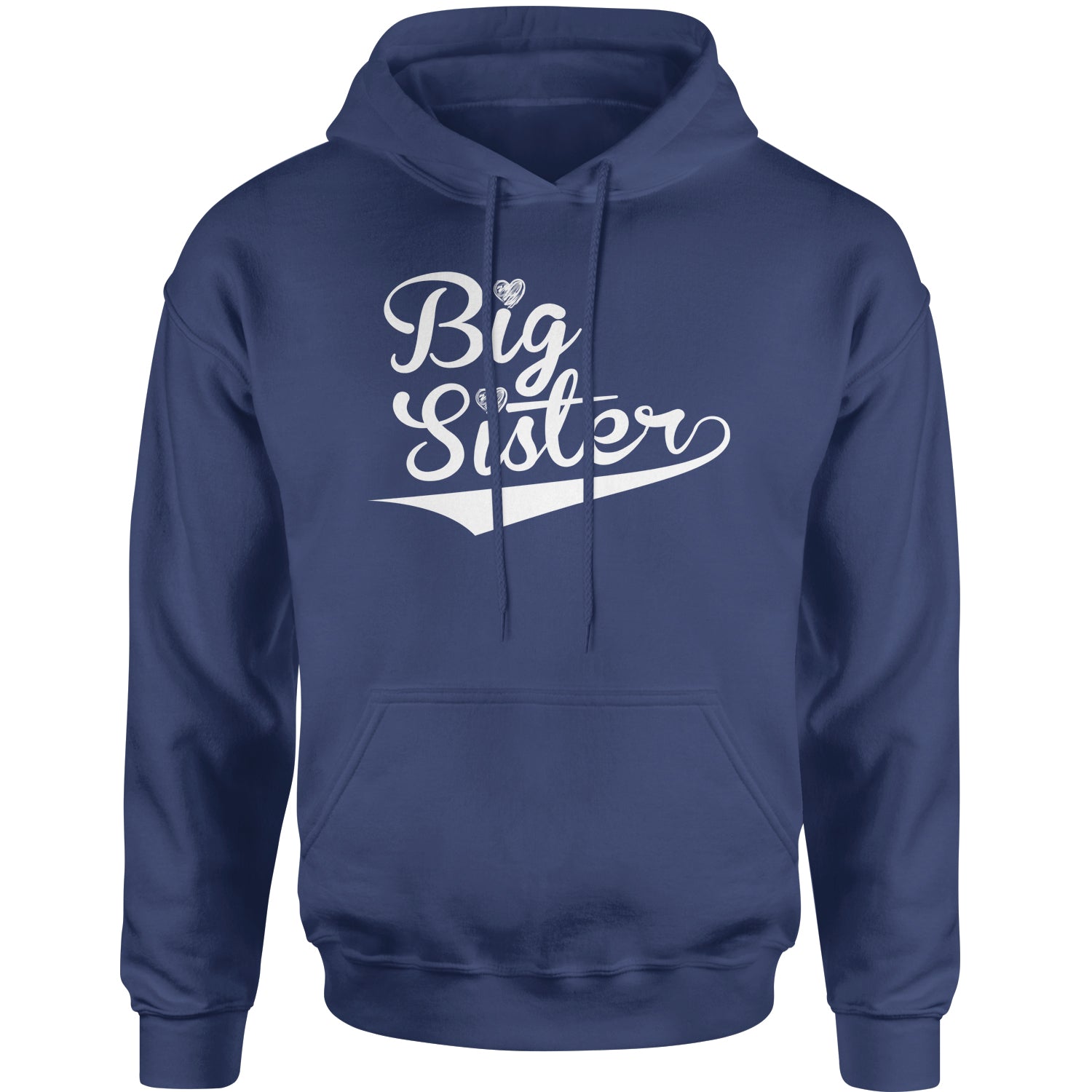 Big Sister Sibling Adult Hoodie Sweatshirt announcement, big, brother, family, little, rivalry, sibling, sister by Expression Tees