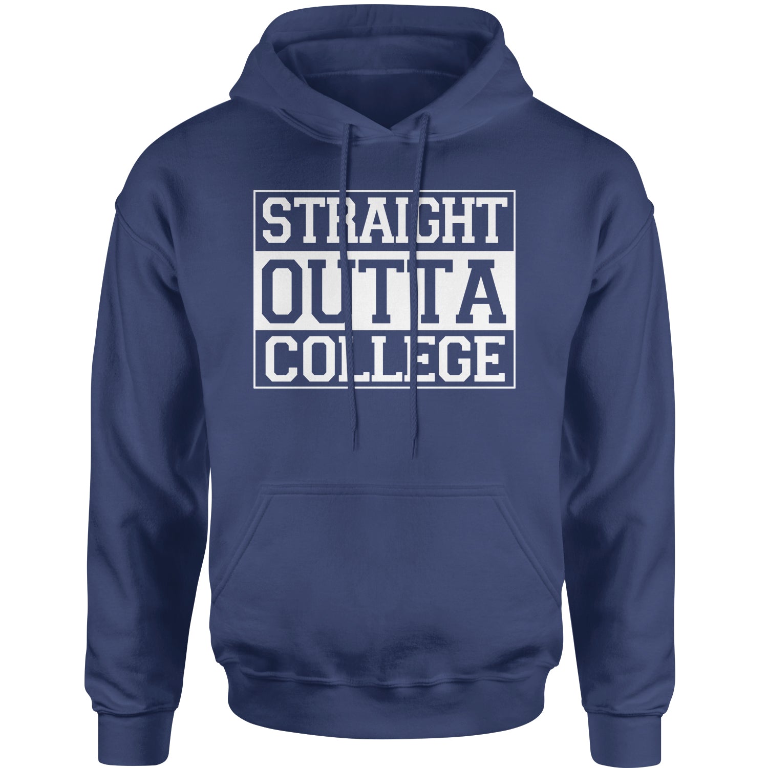 Straight Outta College Adult Hoodie Sweatshirt 2017, 2018, 2019, and, cap, class, for, gift, gown, graduate, graduation, of by Expression Tees