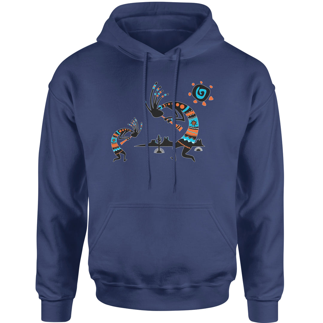 Native American Kokopelli Southwest Adult Hoodie Sweatshirt american, hopi, indian, native, navajo by Expression Tees
