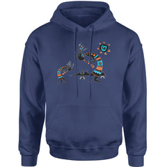 Native American Kokopelli Southwest Adult Hoodie Sweatshirt american, hopi, indian, native, navajo by Expression Tees