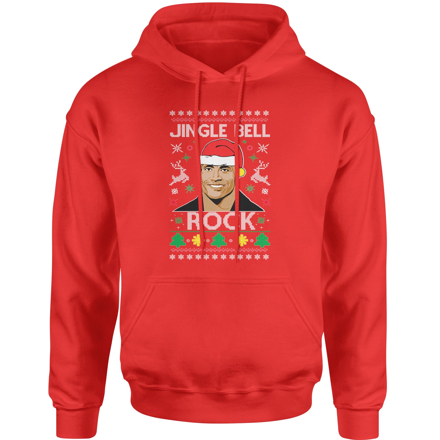 Jingle Bell Rock Ugly Christmas Adult Hoodie Sweatshirt 2018, champ, Christmas, dwayne, johnson, peoples, rock, Sweatshirts, the, Ugly by Expression Tees