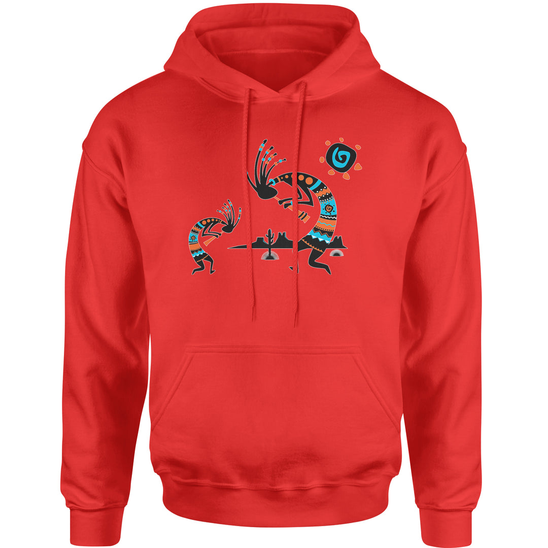 Native American Kokopelli Southwest Adult Hoodie Sweatshirt american, hopi, indian, native, navajo by Expression Tees