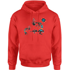 Native American Kokopelli Southwest Adult Hoodie Sweatshirt american, hopi, indian, native, navajo by Expression Tees