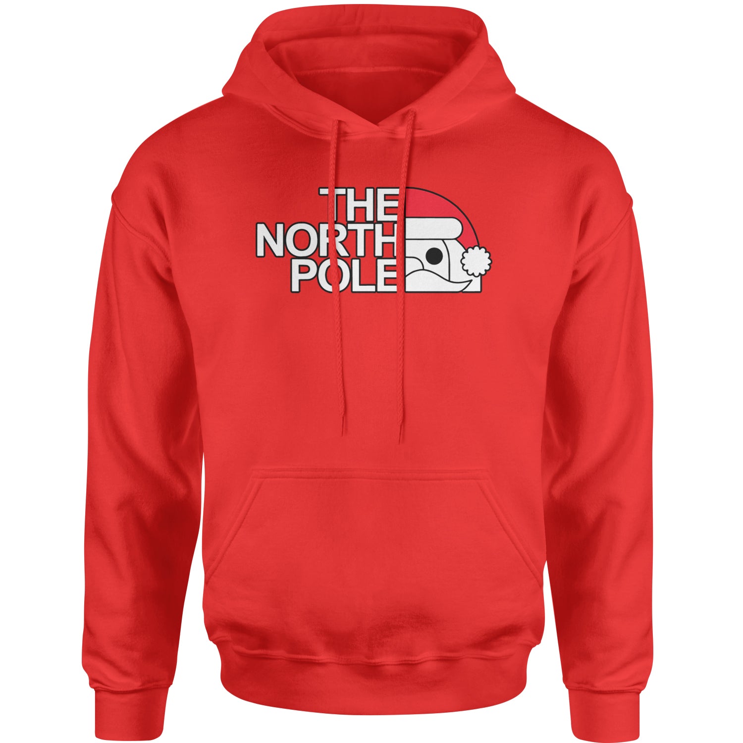The North Pole Santa Adult Hoodie Sweatshirt christmas, funny, nick, old, santa, st, xmas by Expression Tees