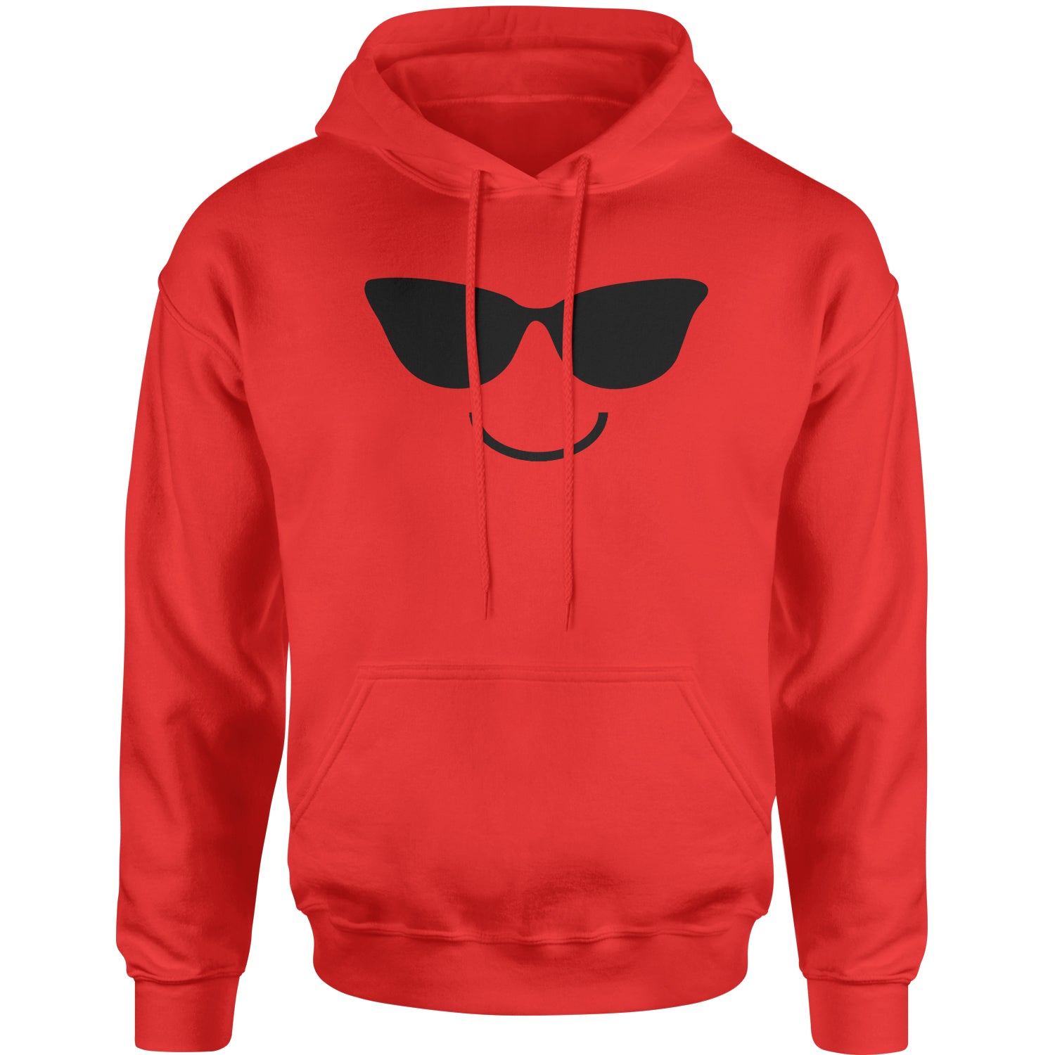 Emoticon Sunglasses Smile Face Adult Hoodie Sweatshirt cosplay, costume, dress, emoji, emote, face, halloween, smiley, up, yellow by Expression Tees