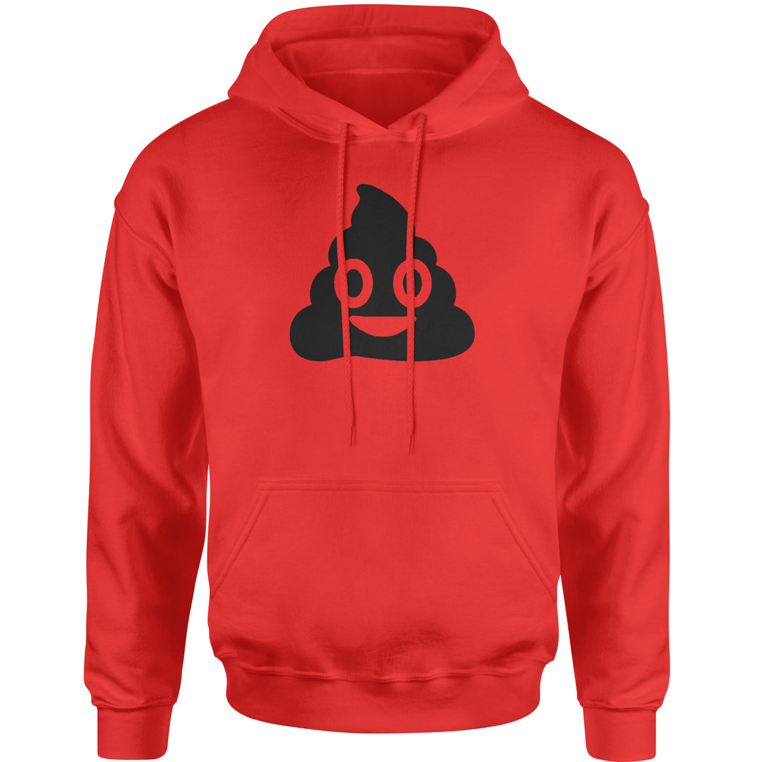 Emoticon Poop Face Smile Face Adult Hoodie Sweatshirt cosplay, costume, dress, emoji, emote, face, halloween, smiley, up, yellow by Expression Tees