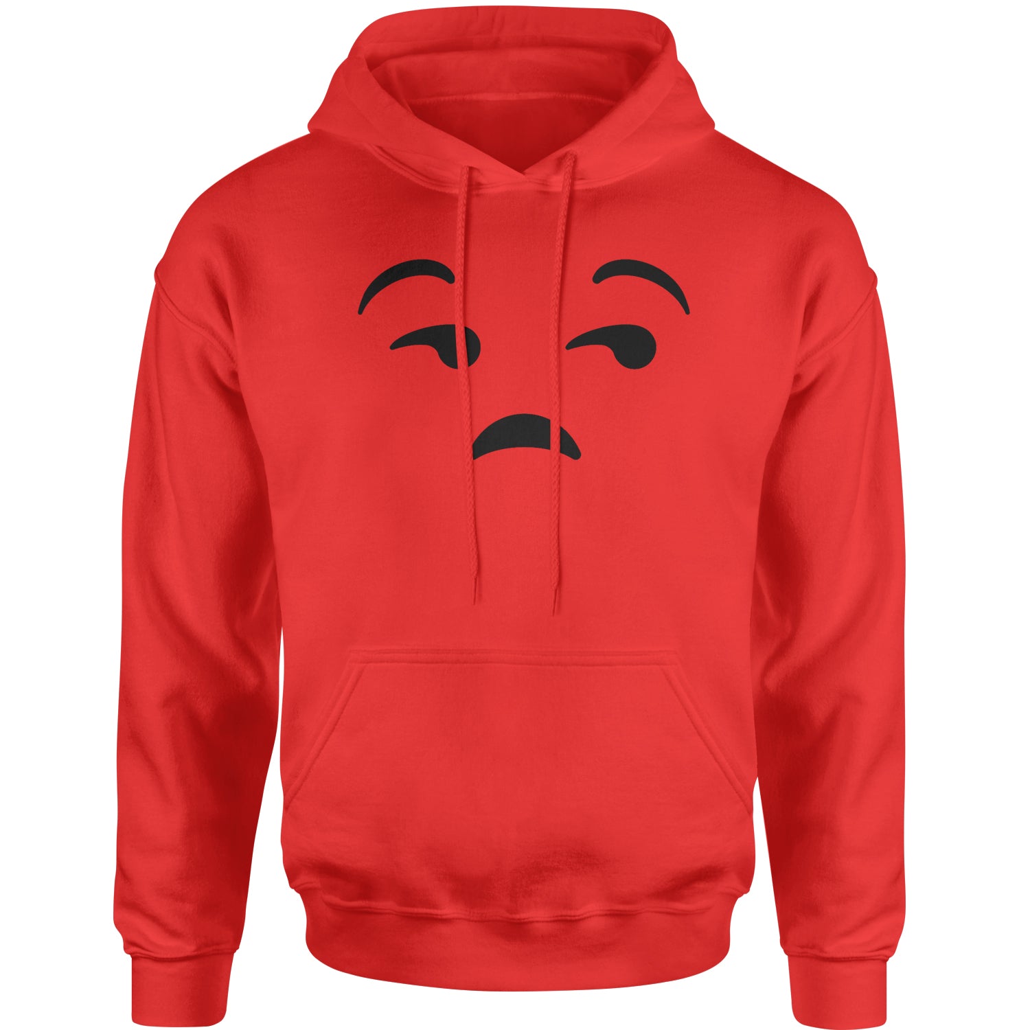 Emoticon Whatever Smile Face Adult Hoodie Sweatshirt cosplay, costume, dress, emoji, emote, face, halloween, smiley, up, yellow by Expression Tees