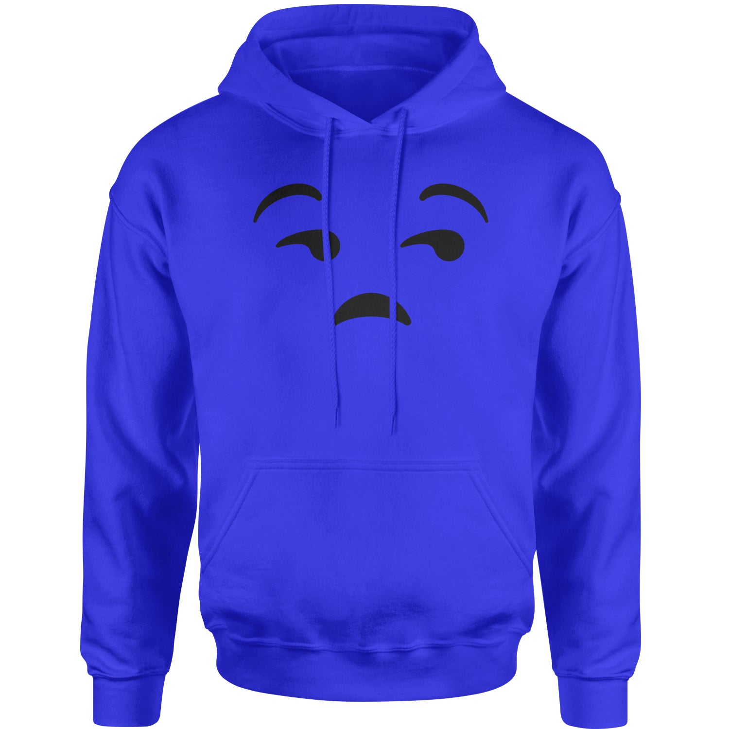 Emoticon Whatever Smile Face Adult Hoodie Sweatshirt cosplay, costume, dress, emoji, emote, face, halloween, smiley, up, yellow by Expression Tees