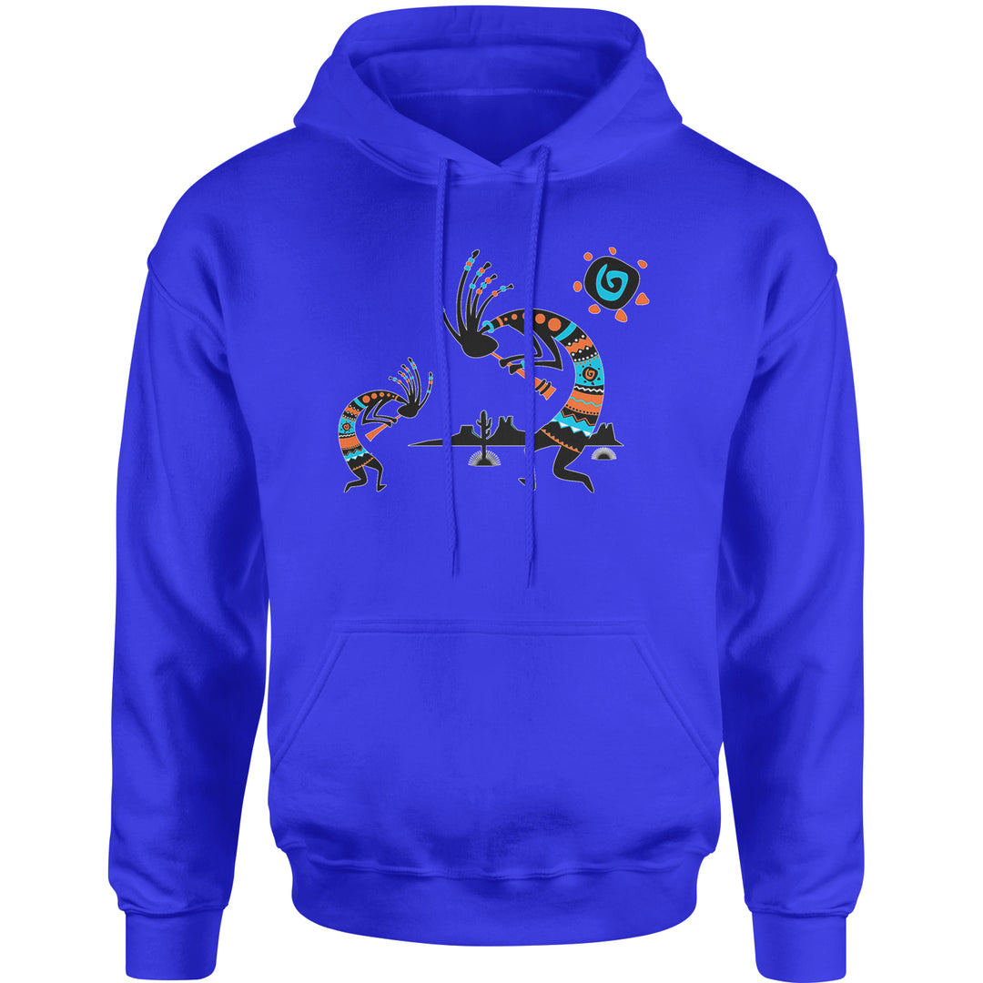 Native American Kokopelli Southwest Adult Hoodie Sweatshirt american, hopi, indian, native, navajo by Expression Tees
