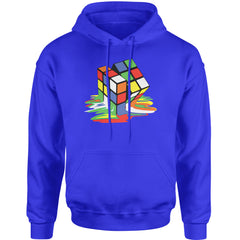 Melting Multi-Colored Cube Adult Hoodie Sweatshirt gamer, gaming, nerd, shirt by Expression Tees