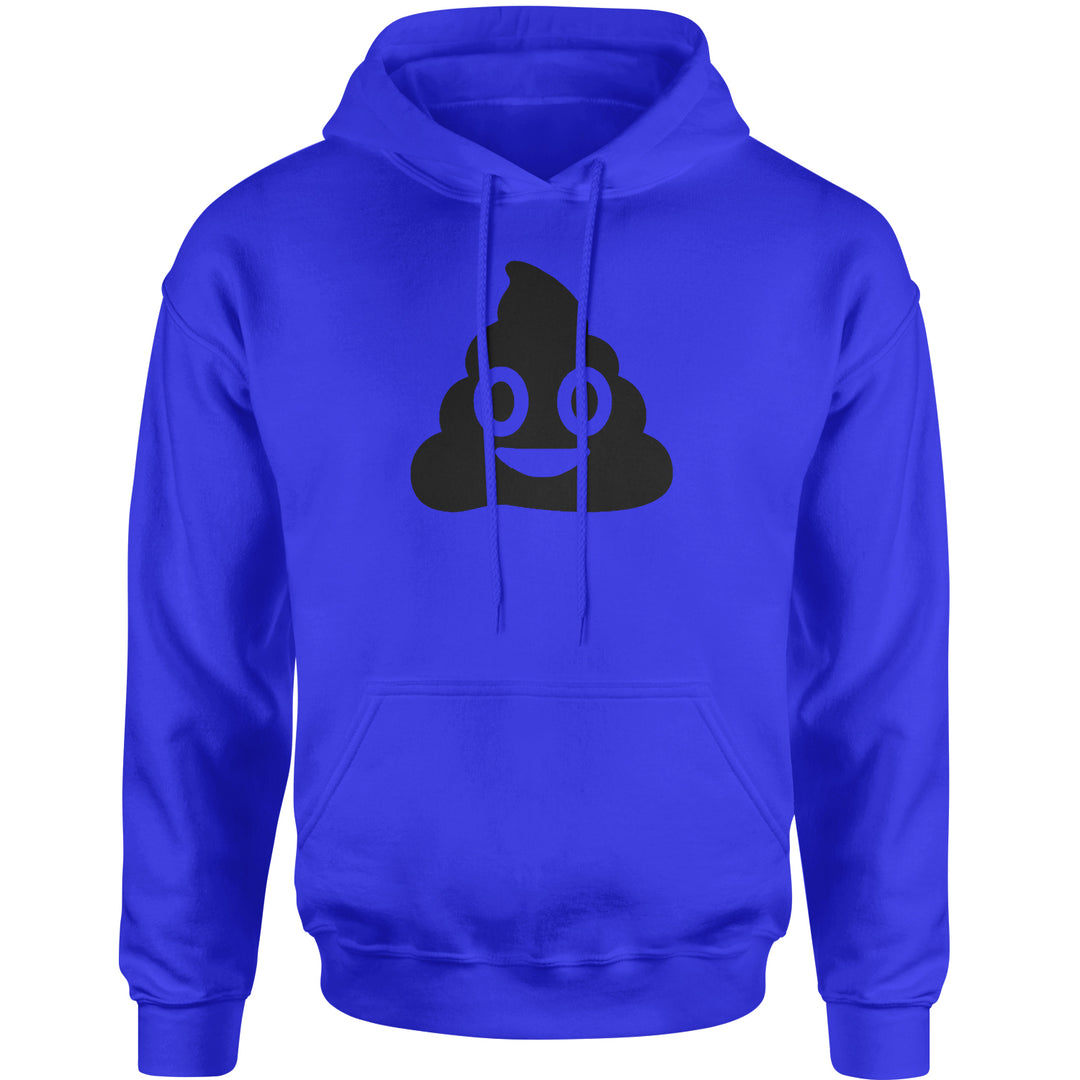 Emoticon Poop Face Smile Face Adult Hoodie Sweatshirt cosplay, costume, dress, emoji, emote, face, halloween, smiley, up, yellow by Expression Tees
