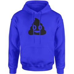 Emoticon Poop Face Smile Face Adult Hoodie Sweatshirt cosplay, costume, dress, emoji, emote, face, halloween, smiley, up, yellow by Expression Tees