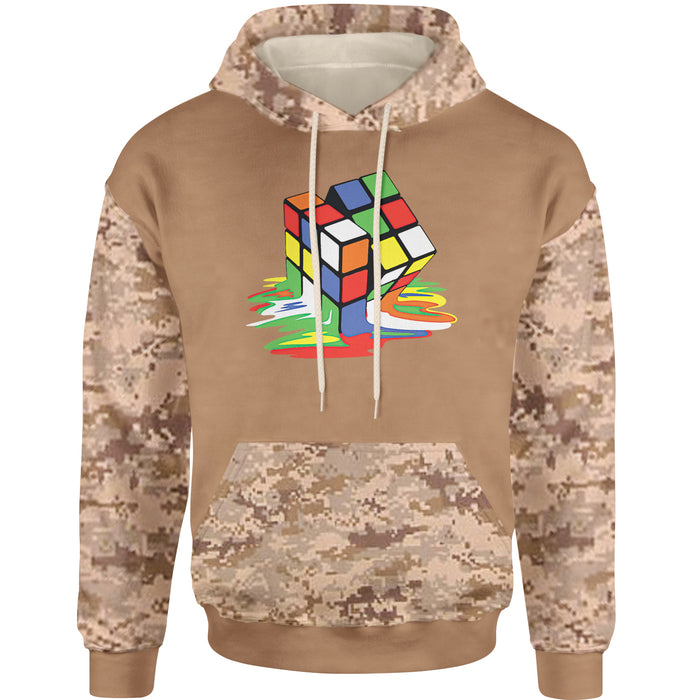 Melting Multi-Colored Cube Adult Hoodie Sweatshirt