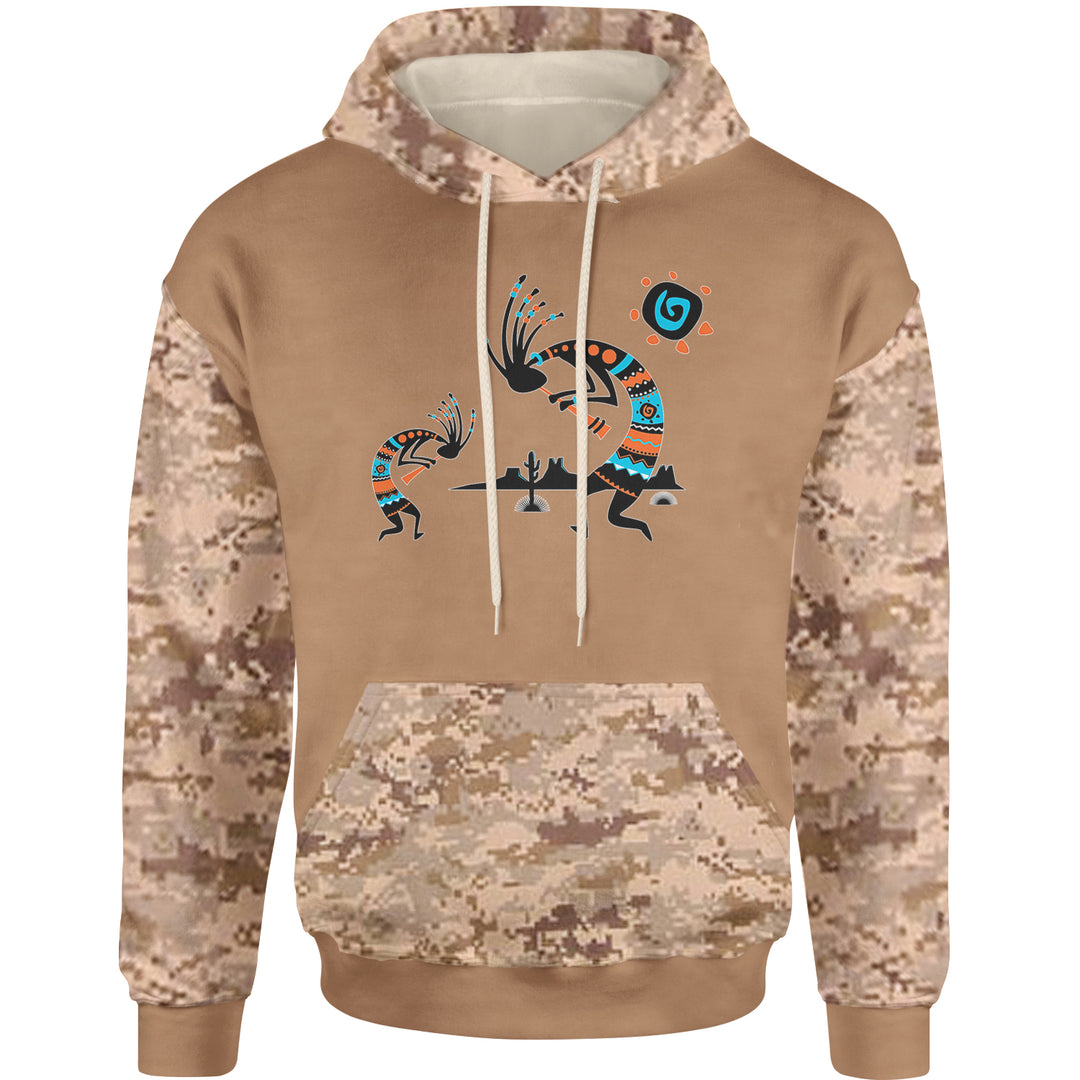 Native American Kokopelli Southwest Adult Hoodie Sweatshirt american, hopi, indian, native, navajo by Expression Tees