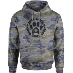 Dogs Just A Girl Who Loves DOGS Adult Hoodie Sweatshirt dog, puppy, rescue by Expression Tees