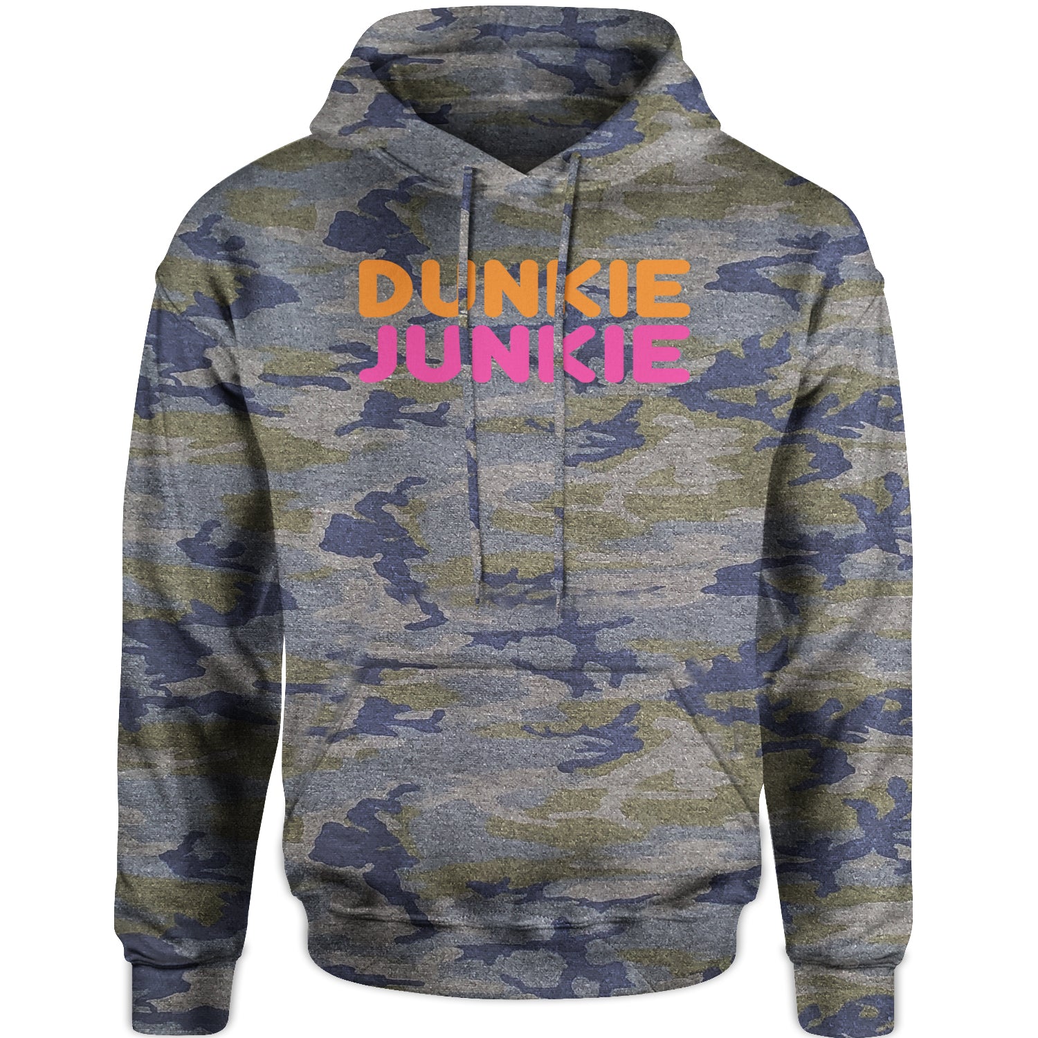 Dunkie Junkie Adult Hoodie Sweatshirt addict, capuccino, coffee, dd, dnkn, dunkin, dunking, latte by Expression Tees