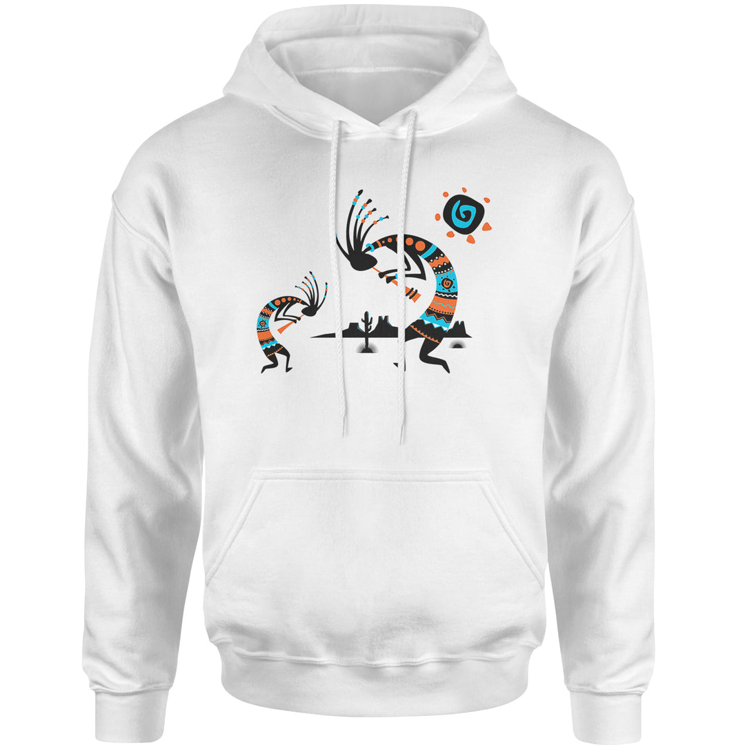 Native American Kokopelli Southwest Adult Hoodie Sweatshirt american, hopi, indian, native, navajo by Expression Tees