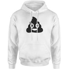 Emoticon Poop Face Smile Face Adult Hoodie Sweatshirt cosplay, costume, dress, emoji, emote, face, halloween, smiley, up, yellow by Expression Tees