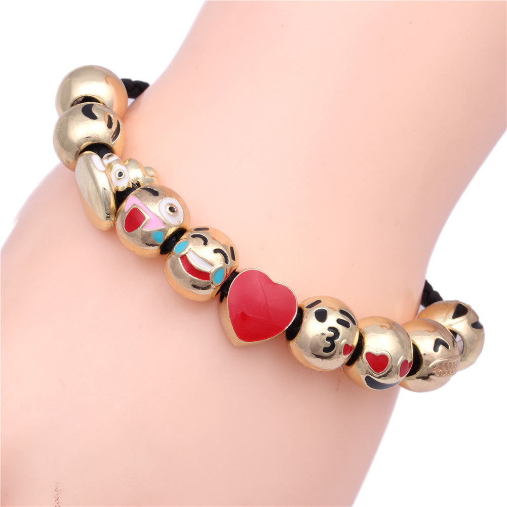 Emoji Slide Bracelets - Style #1 Emoji Jewelry, emoticon, pandora, smiley face by Expression Tees