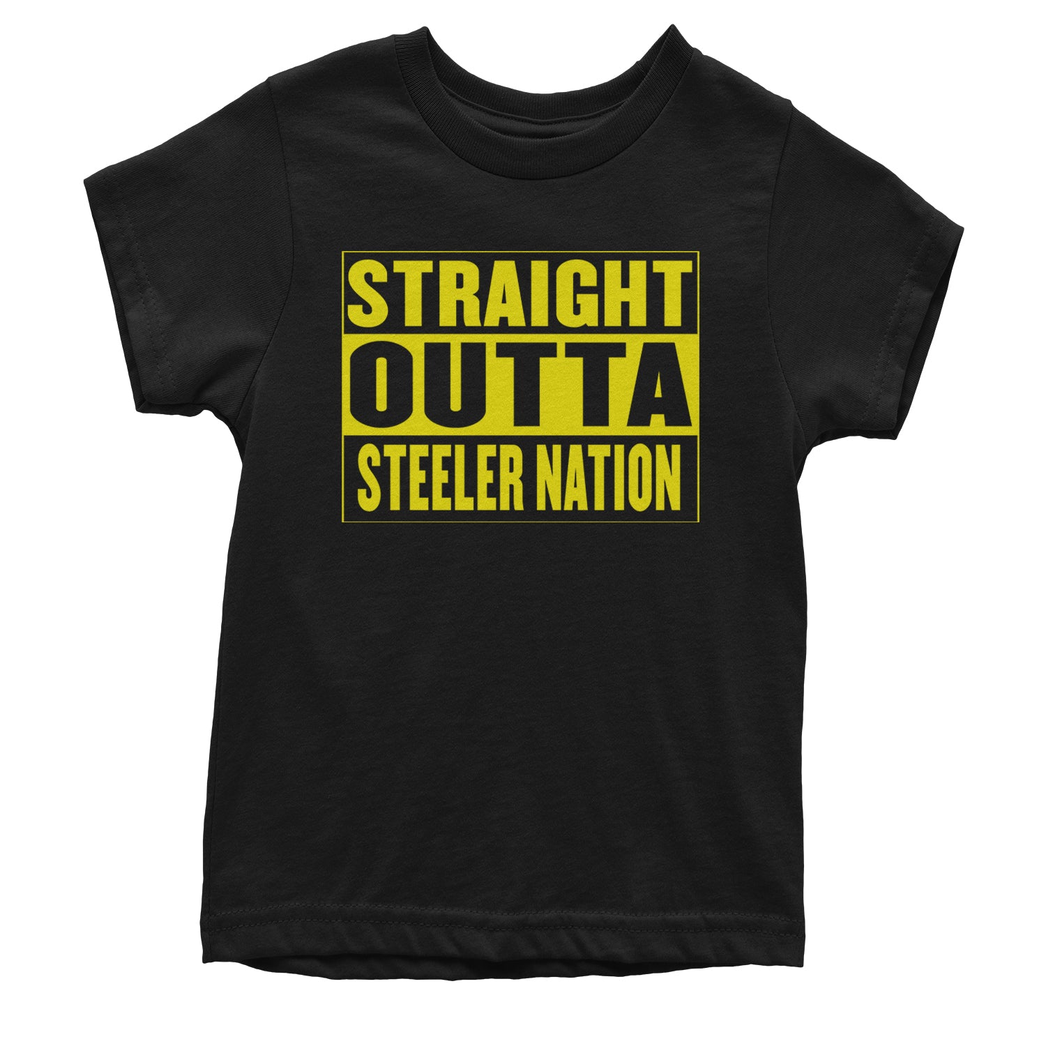 Straight Outta Steeler Nation Football  Youth T-shirt
