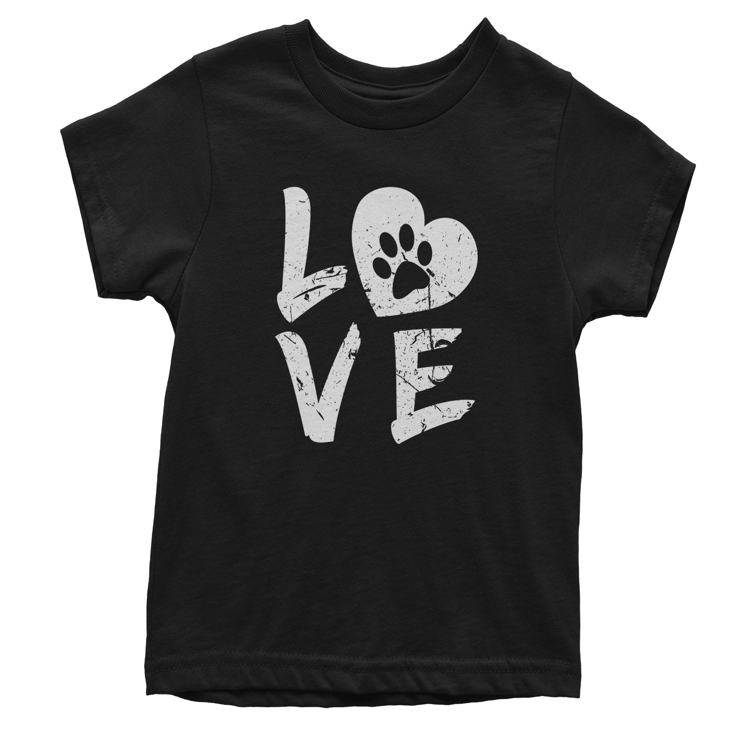 I Love My Dog Paw Print Youth T-shirt dog, doggie, heart, love, lover, paw, print, puppy by Expression Tees