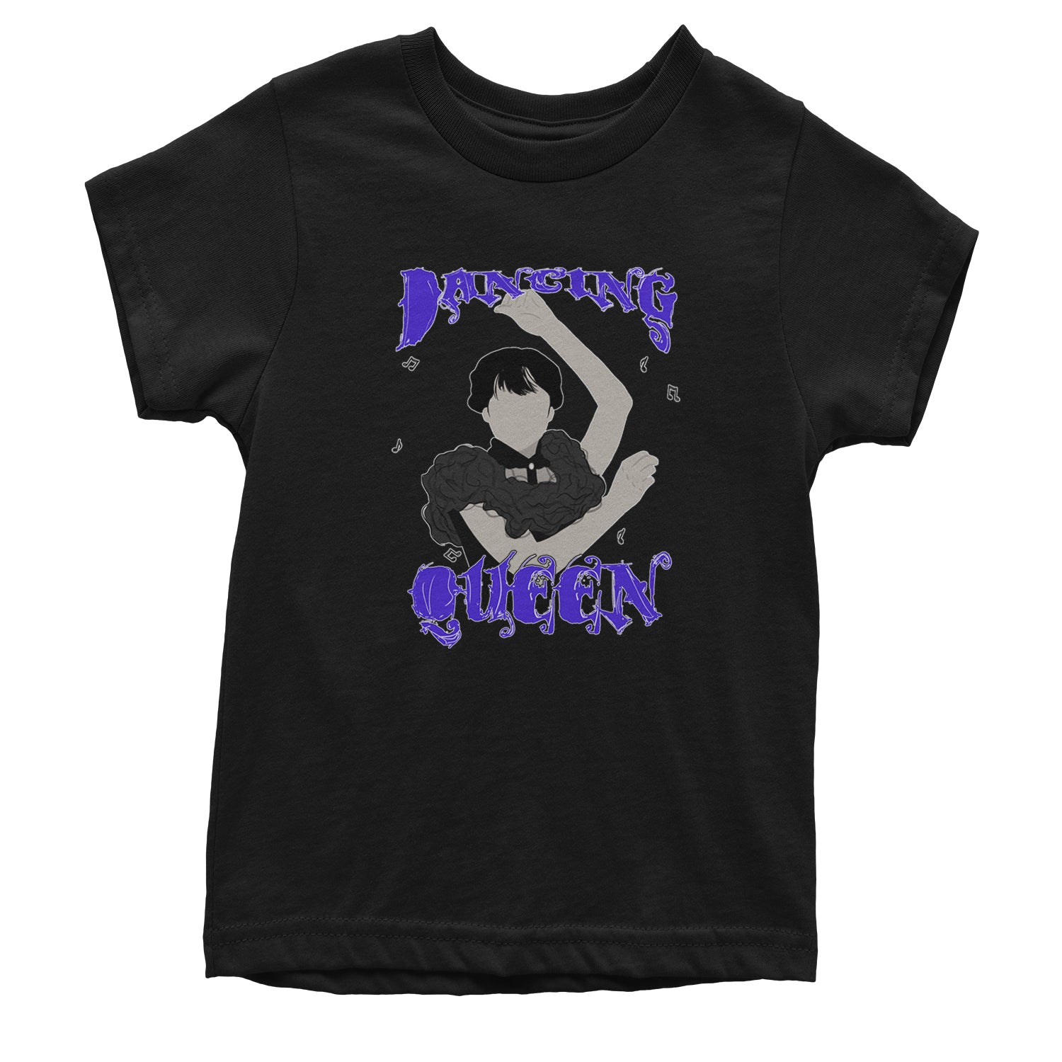 Wednesday Dancing Queen Youth T-shirt black, On, we, wear, wednesdays by Expression Tees