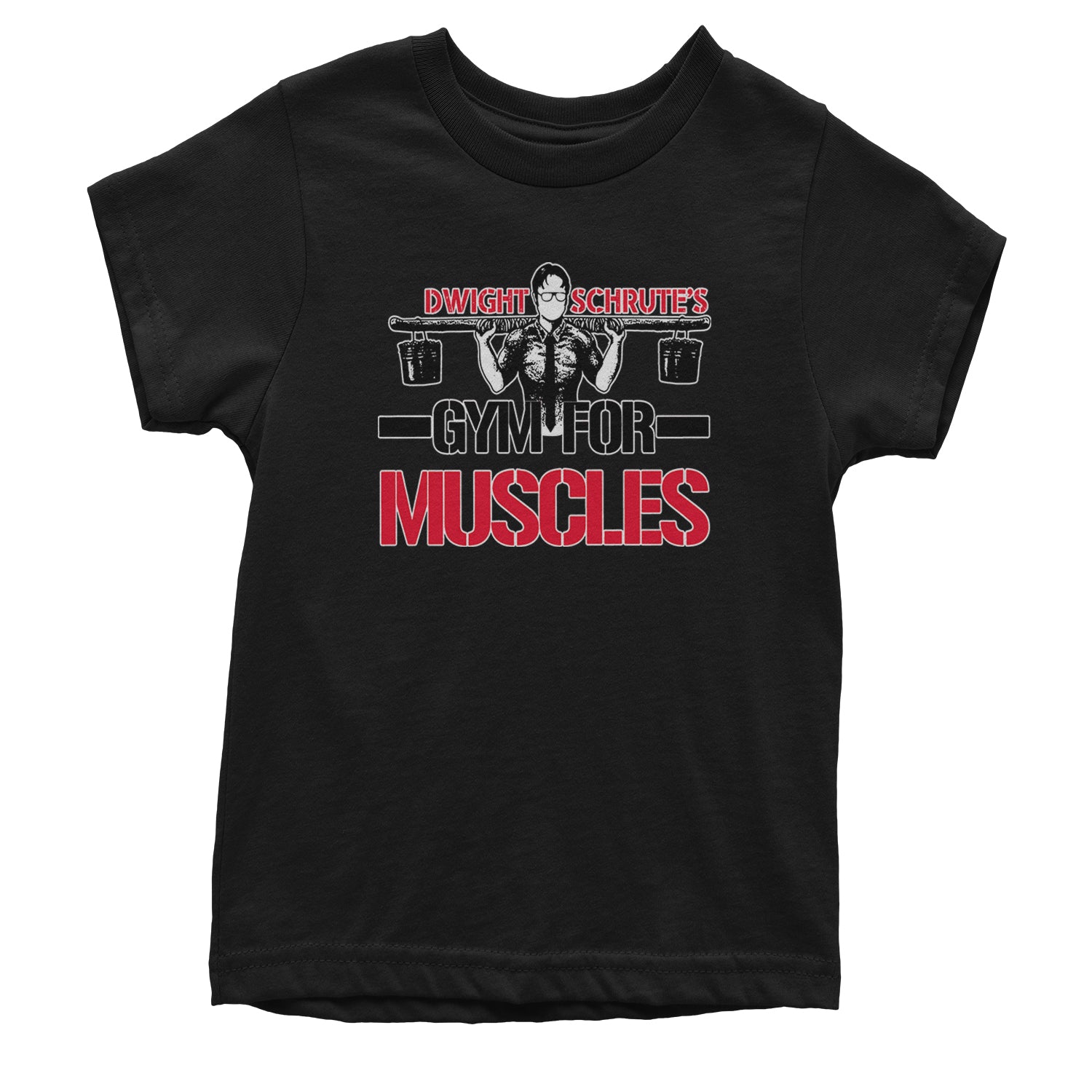 Dwight Schrute Gym For Muscles Office Workout Youth T-shirt